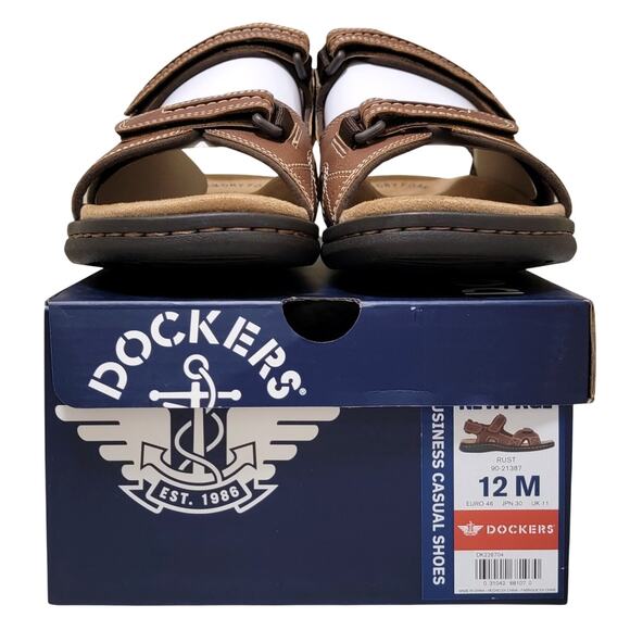 Dockers Men Newpage Slingback Sport River Sandals Size US 12M Rust Brown main image 5
